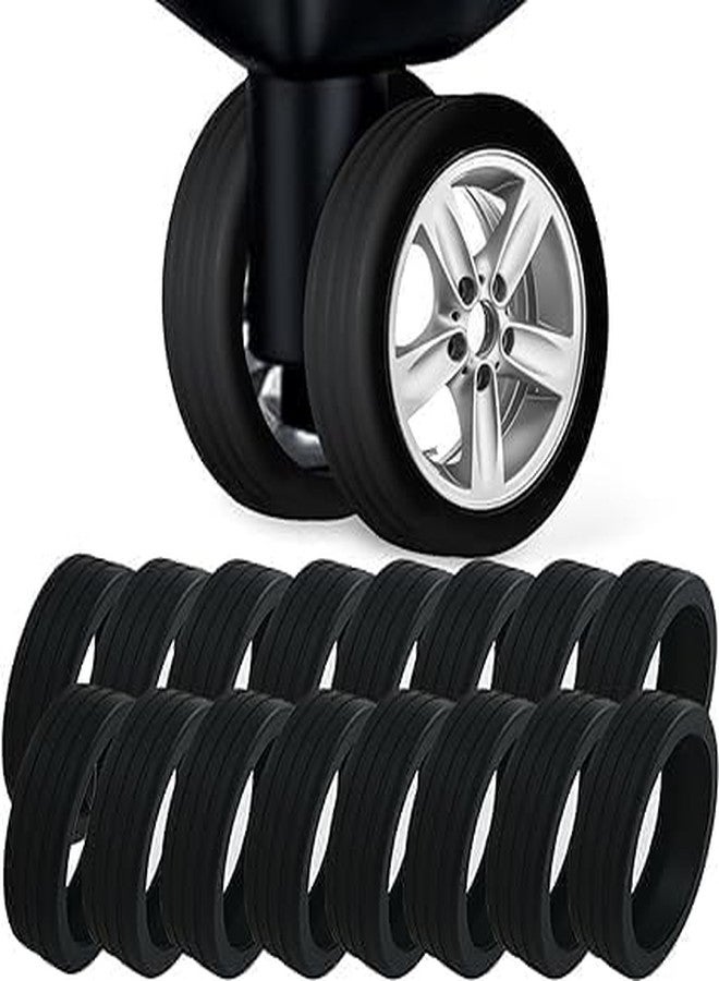 HETNIT Travel Luggage Wheel Cover Protector Shock-Proof Anti Scratch for Protect Suitcase Wheels Protective Covers for Most Luggage Wheel and Chair No Noise Luggage Wheel Protection Cover (16 PCS) - Image 1